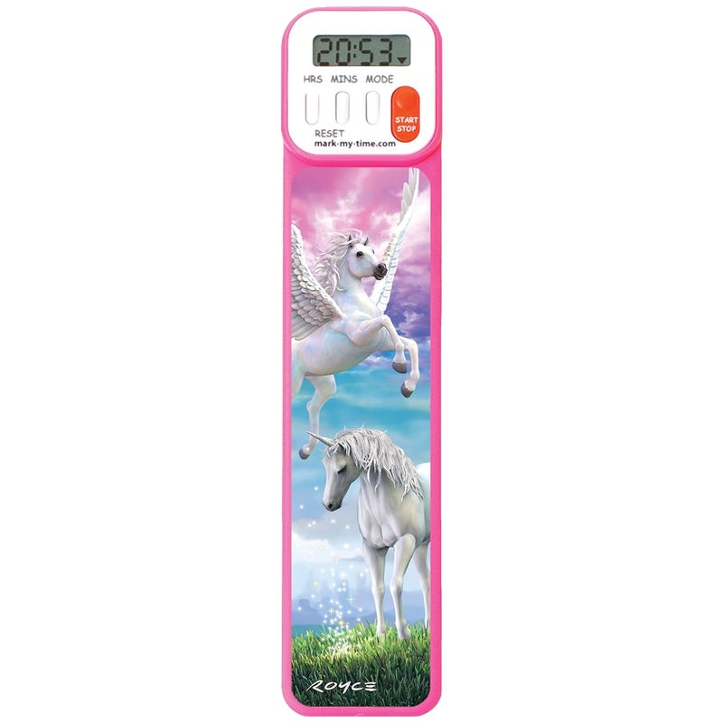 Mark-My-Time - Digital Bookmark - Mark My Time Reading Timer and Bookmark for Kids, Cool Bookmarks and Reading Incentives, Christmas Gift & Stocking Stuffer for Book Lovers - 3D Enchanted Horses - Image 1